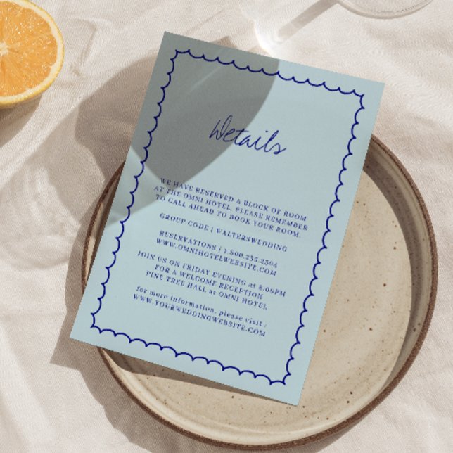 Modern Hand-Drawn Wedding Detail Card (Creator Uploaded)