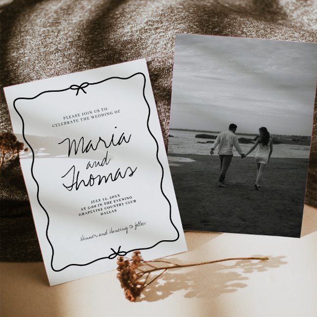 Modern Hand Drawn Wedding Invitation (Creator Uploaded)