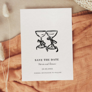 Modern Hand Drawn Wedding Save the Date