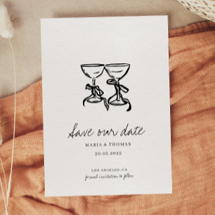 Modern Hand Drawn Wedding Save the Date