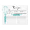 Modern Hand Lettered Blue Whisk Recipe Card
