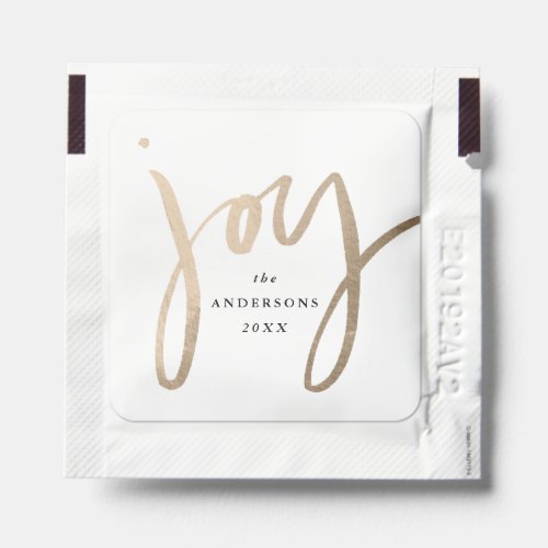 Modern Hand_Lettered Joy Gold Christmas Hand Sanitizer Packet