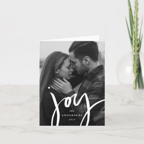 Modern Hand_Lettered Joy Photo Holiday Card