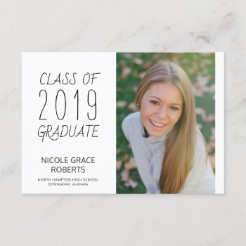 Modern Hand Lettered Mini Graduation Announcement by HolidayInk at Zazzle