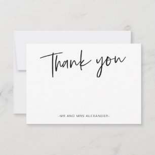 Modern Hand Lettered Mint Thank you