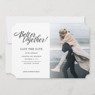 Modern Hand-Lettered Photo Wedding Save The Date