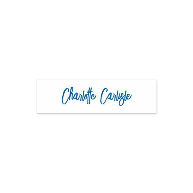 Modern Hand Lettered Script Signature Pocket Stamp (Design)