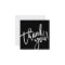 MODERN HAND LETTERED thank you black white writing