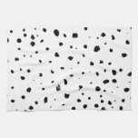 Modern Hand Made Black White Watercolor Polka Dots Towel at Zazzle