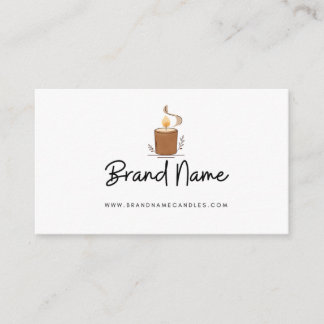 Modern Hand-Poured Soy Candle Business Card