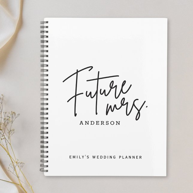 Modern Hand Script Future Mrs. Wedding Planner (Creator Uploaded)