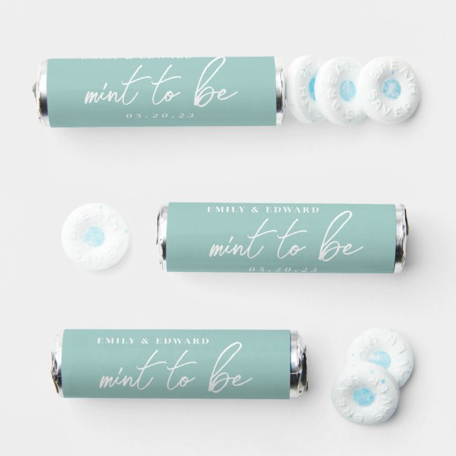 Modern Hand Script Mint to Be Wedding Mint Favor (Assorted)
