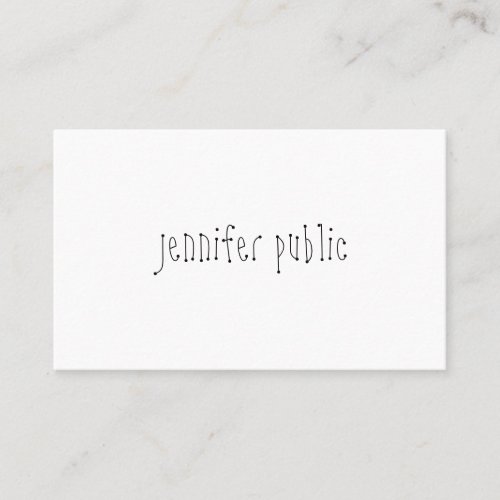 Modern Hand Script Name Text Template Chic Business Card