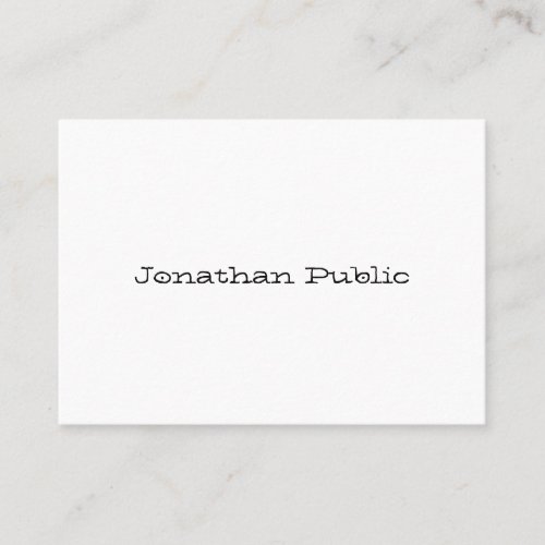 Modern Hand Script Simple Template Professional Business Card