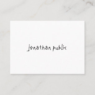 Modern Hand Script Text Professional Minimalist Business Card