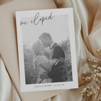 Modern Hand Script We Eloped Photo Elopement