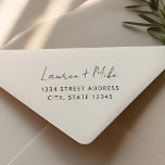 Modern Hand Script Wedding Return Address Self-inking Stamp<br><div class="desc">Custom-designed wedding return address stamp featuring modern minimalist design.</div>