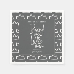 Modern hand written baby shower napkins