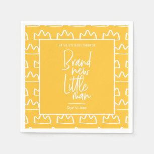 Modern hand written baby shower napkins