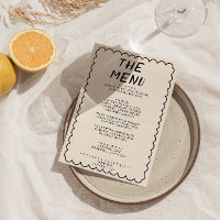 Modern Hand Written Drawn Retro Frame Wedding