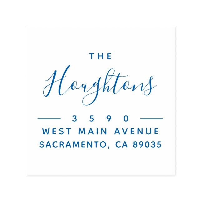 Modern Hand-written Name Return Address Self-inking Stamp (Design)