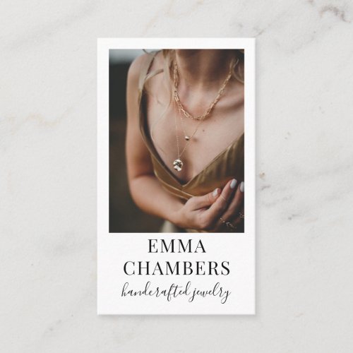 Modern Handcrafted Jewelry Designer Business Card