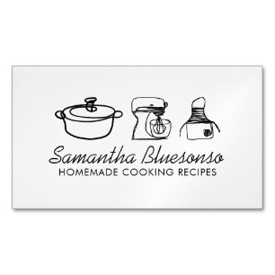 Modern Handdrawing homemade food Cooking bakery Business Card Magnet