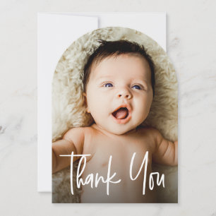 Modern Handlettering Custom 2 Photos Baby Shower  Invitation