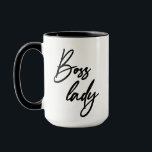 Modern handlettering script Boss Lady  Mug<br><div class="desc">Celebrate the inspiring boss lady in your life with the Modern Handlettering Script Boss Lady Mug. This chic and stylish mug is the perfect gift to cheer her on and add a touch of motivation to her morning coffee routine. The standout feature of this mug is the "Boss Lady" inscription,...</div>