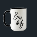 Modern handlettering script Boss Lady  Mug<br><div class="desc">Celebrate the inspiring boss lady in your life with the Modern Handlettering Script Boss Lady Mug. This chic and stylish mug is the perfect gift to cheer her on and add a touch of motivation to her morning coffee routine. The standout feature of this mug is the "Boss Lady" inscription,...</div>