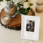Modern Handlettering Script Custom photo wedding Table Number<br><div class="desc">Add personality to table numbers by using favorite photos for each table to see. Customize each image and think about the guests that will be sitting around the table, an instant conversation starter for your wedding attendees. Featuring a handlettering script that's customizable. Personalize with the bride and groom's names and...</div>