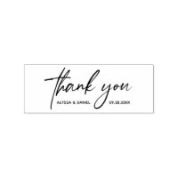Modern handlettering thank you script wedding