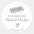 Modern Handmade Chocolate script Typo Sticker | Zazzle