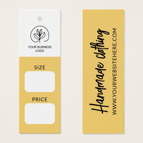 Modern Handmade Clothing Size &amp; Price Tag