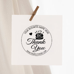 Modern Handmade Sewing Thank You  Rubber Stamp
