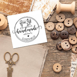 Modern Handmade with love, Sewing Machine Rubber Stamp