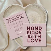 Modern handmade with love thank you