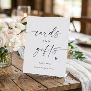 Modern Handwriting Cards & Gifts Wedding Pedestal Sign