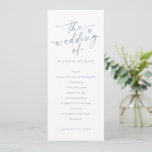 Modern Handwriting Dusty Blue Wedding Programs