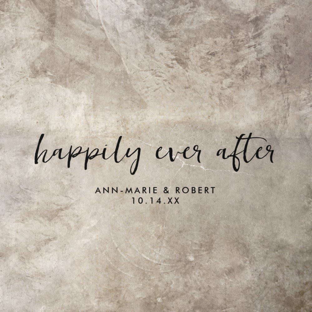 Disover Modern Handwriting Happily Ever After Wedding Floo Floor Decals