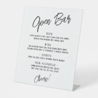 Modern Handwriting Headers Simple Open Bar Menu