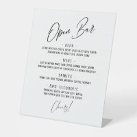 Modern Handwriting Headers Simple Open Bar Menu