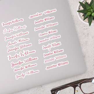 Modern Handwriting Name (18 Styles) - Rose Gold Sticker
