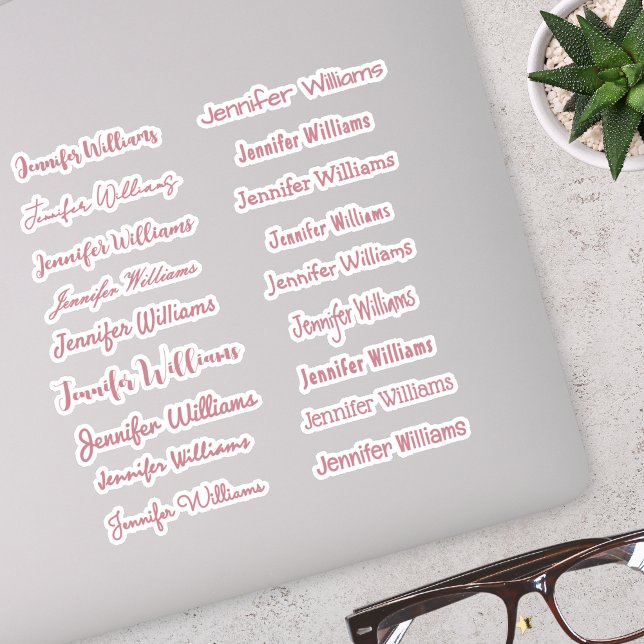 Modern Handwriting Name (18 Styles) - Rose Gold Sticker (Creator Uploaded)