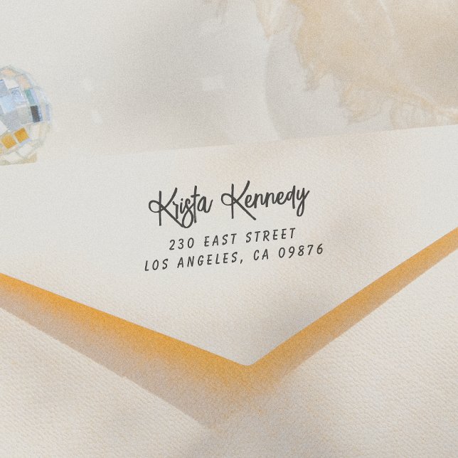 Modern Handwriting Name & Address Rubber Stamp (Creator Uploaded)