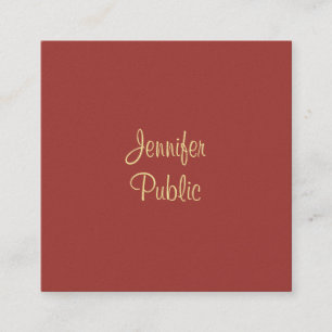 Modern Handwriting Name Script Elegant Template Square Business Card
