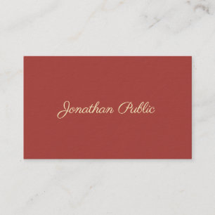 Modern Handwriting Name Template Premium Thick Business Card