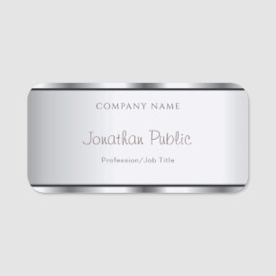 Modern Handwriting Script Text Template Elegant Name Tag