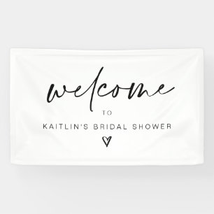 Modern Handwriting Wedding Bridal Shower Welcome Banner