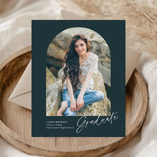 Modern Handwritten Arch Photo Graduation